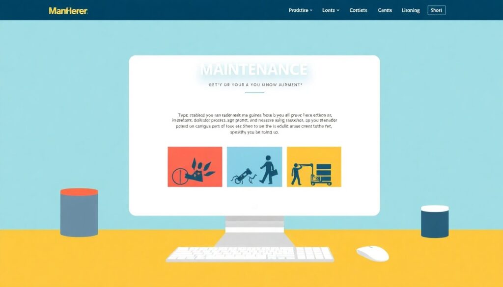 Site web affiche une page "Maintenance"