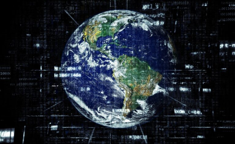 Image qui présente la Terre et l'internet